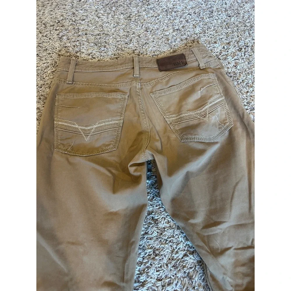 BKE Jake Jeans‎ Mens 30S Khaki Straight Leg Mid Rise Button Closure 99 Cotton